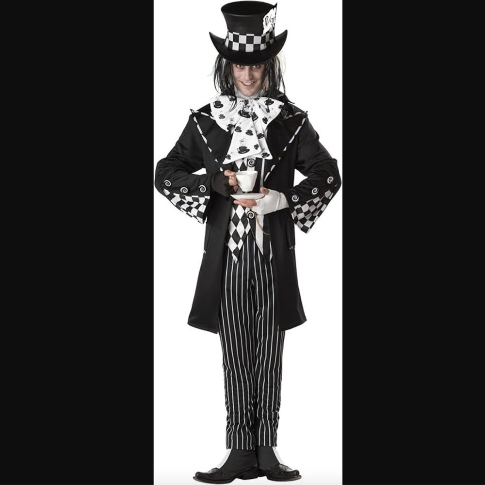Dark Mad Hatter Men's Costume Size L Large